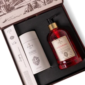 Caixa de presente com fragrância para casa Logevy e sabonete líquido perfumado